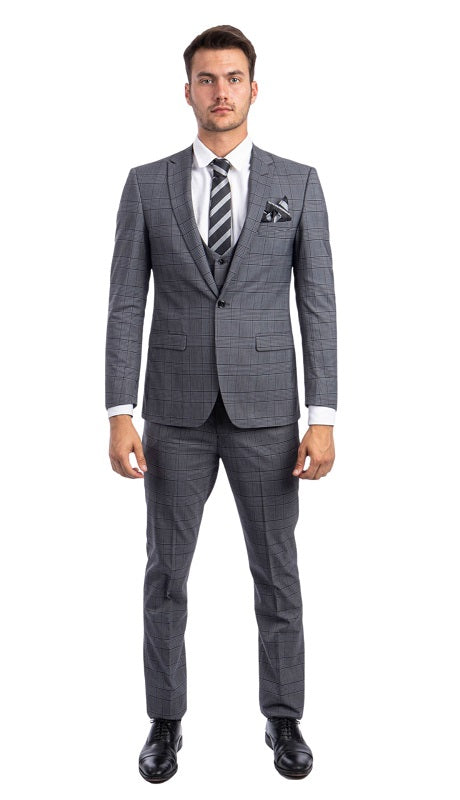 Tazzio Mens Suit-M267US-03-GRAY