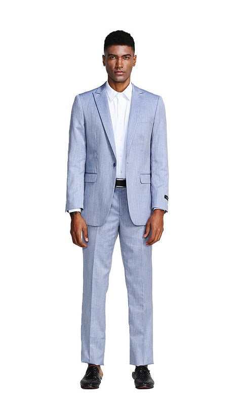 TazZio Mens Suit-M287S-03-BLUE