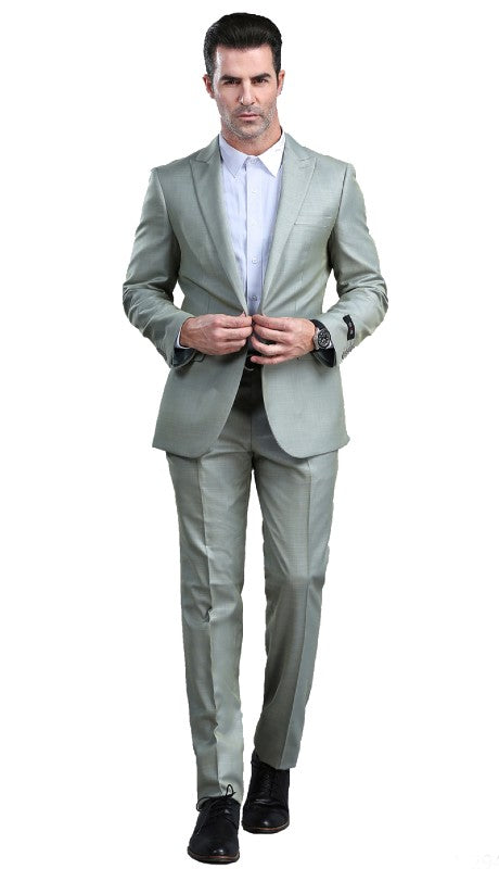 TAZZIO Mens Suit-M294S-04-Green