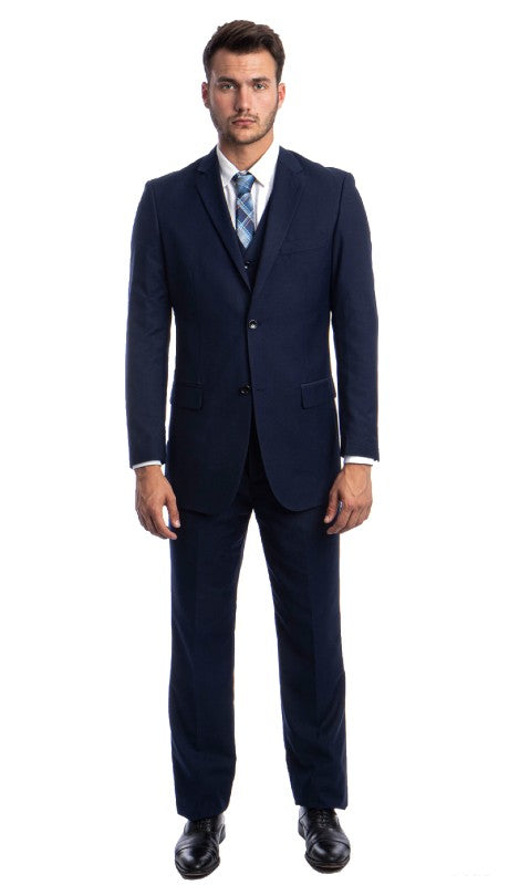 TAZZIO Mens Suit-M302-11-Navy Blue