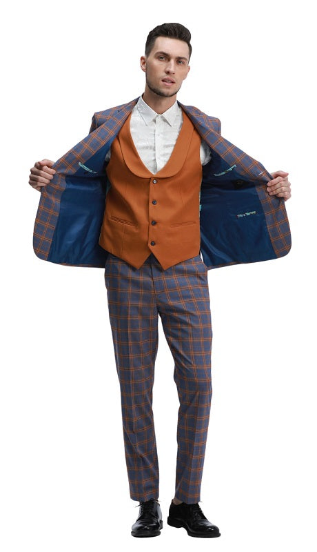 Tazzio Mens Suit-M334SK-02-BLUE