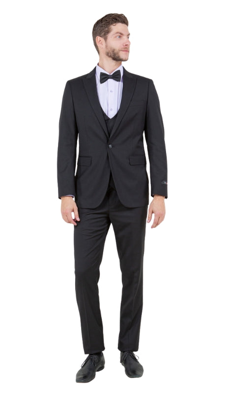 Tazzio Mens Suit M336SK-01-BLACK