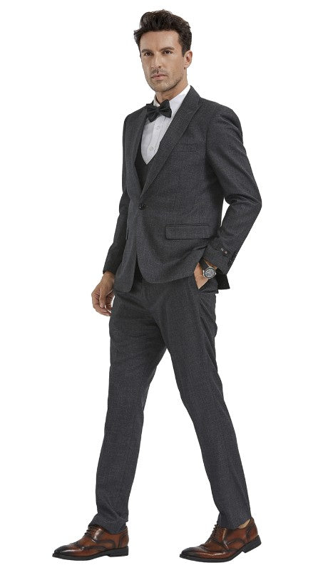 Tazzio Mens Suit M349SK-01-CHAR
