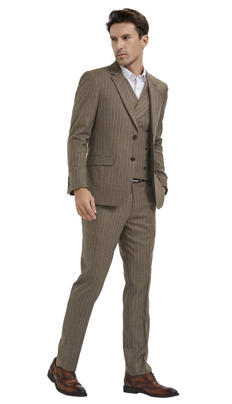 Tazzio Mens Suit M350SK-02-CAMEL