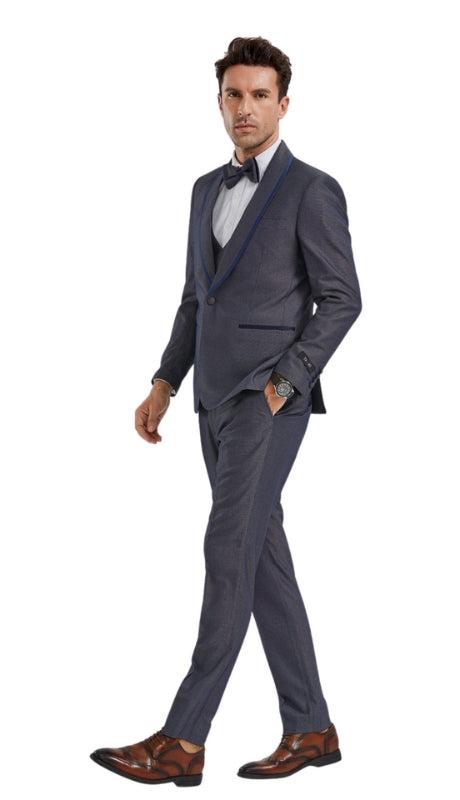 Tazzio M352SK-BLK Mens Tuxedo