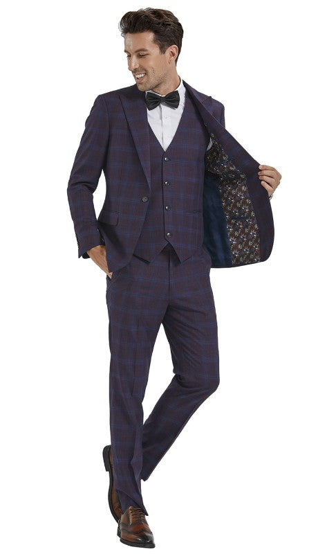Tazzio Mens Suit M353SK-03-TURQ