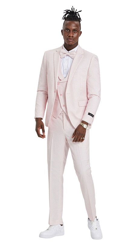 Tazzio Mens Suit-M388SK-03-PINK