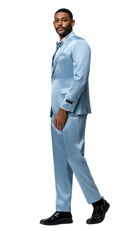 Tazzio Mens Suit-M390SK-09-Dusty Blue