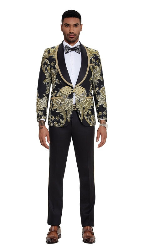 Tazzio Mens Suit M413SK-03-BLK