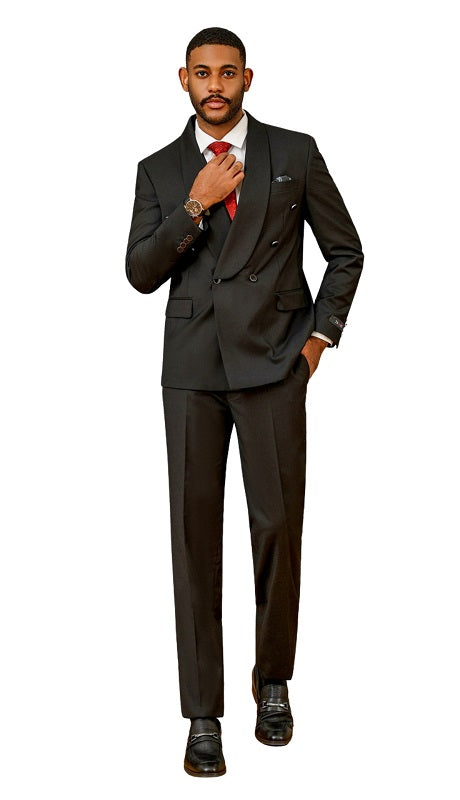 Tazzio Mens Suit M426SK-BLK
