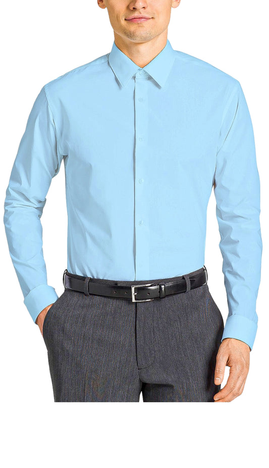 Tazzio Mens Dress Shitrs MSH30S-03-SKY BLUE