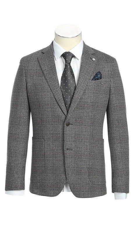 Pellagio Mens Blazer PF23-13-GRY-BLUE