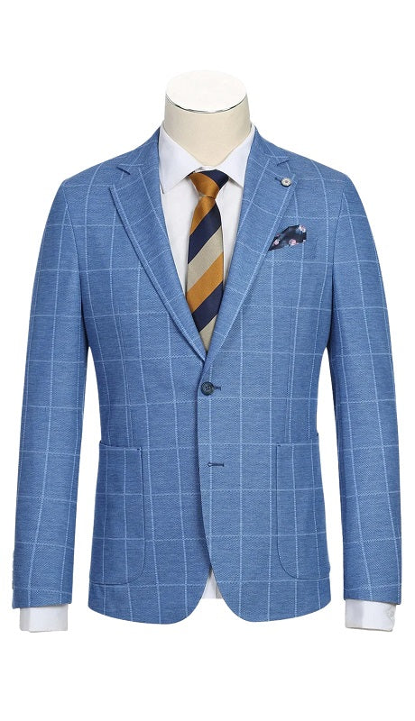 Pellagio Mens Blazer PS23-6-BLU-PLAID