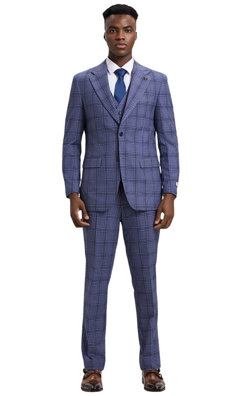 Stacy Adams SM166H1-04-Purple Mens Suit