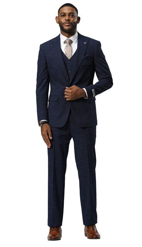 Stacy Adams SM189H1-04-NAVY Mens Suit