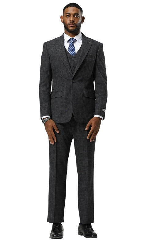 Stacy Adams SM189H1-05-CHAR Mens Suit