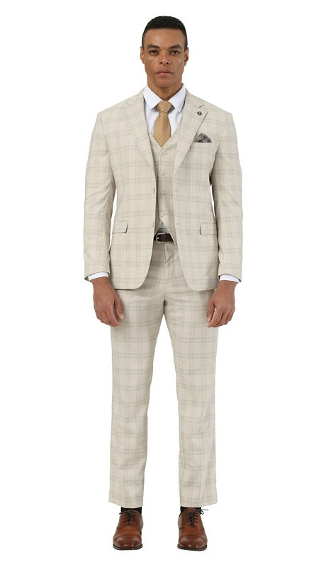 Stacy Adams SM203H1-120-BEIGE Mens Suit