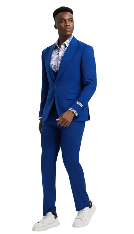 Stacy Adams-SM255H1-10-INDIGO Mens Suit