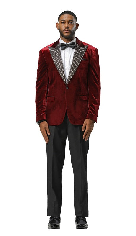 Stacy Adams SMJ823H1-03-BURG Mens Jacket