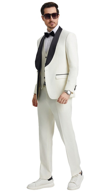 Stacy Adams-SMT282H1-14-IVORY Mens Suit