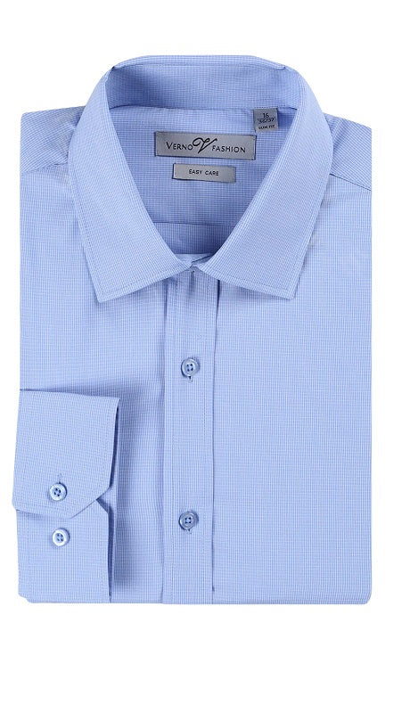 Verno Mens Shirts SS210-LIT-BLUE