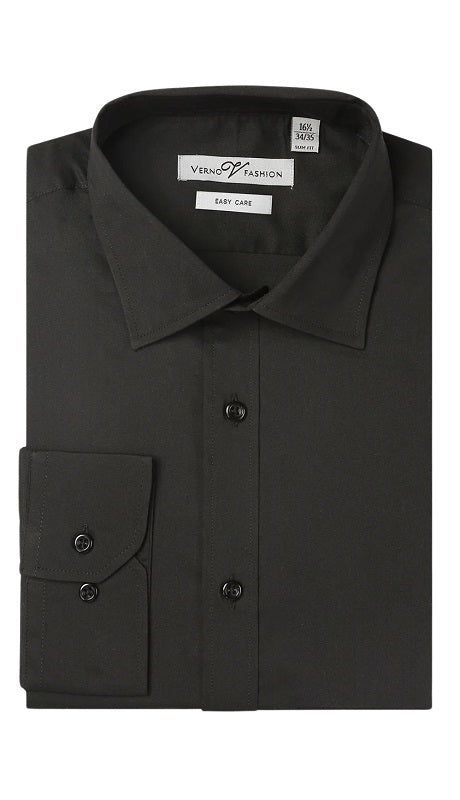 Verno Mens Shirts SS214-BLK
