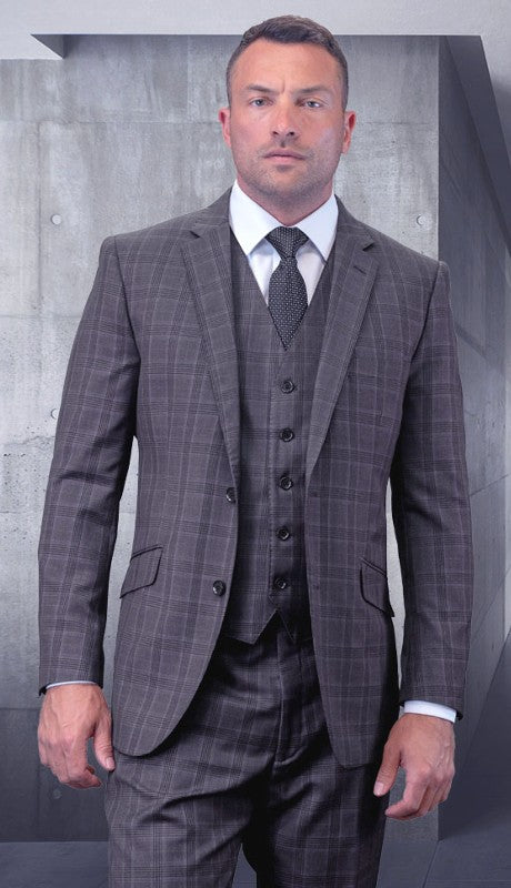 Mens  Suit STZV-301-GR