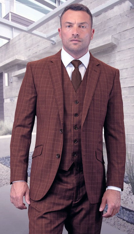 Mens  Suit STZV-301-MAU