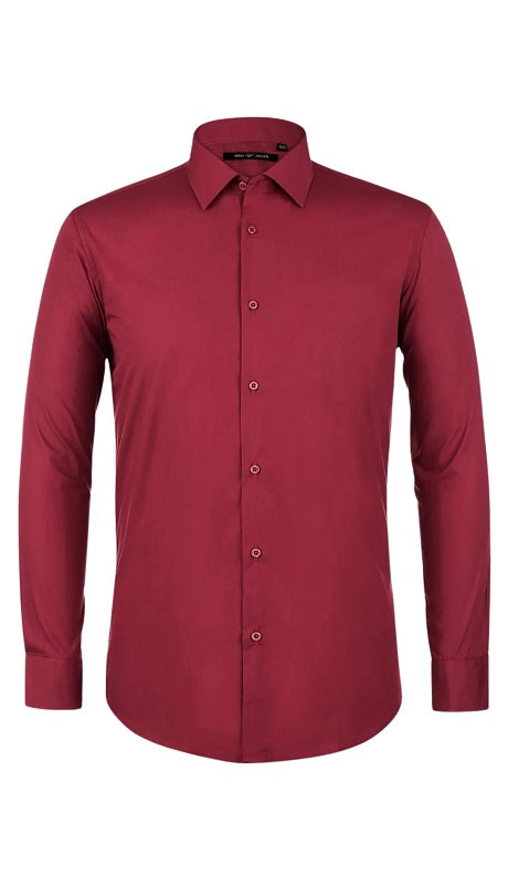 Verno Mens Shirts TC626-BRI-RED