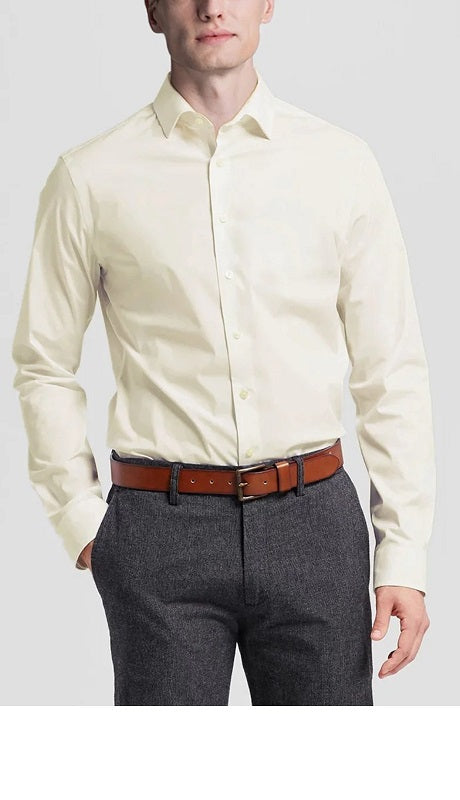 Verno Mens Shirt TC645-IVORY