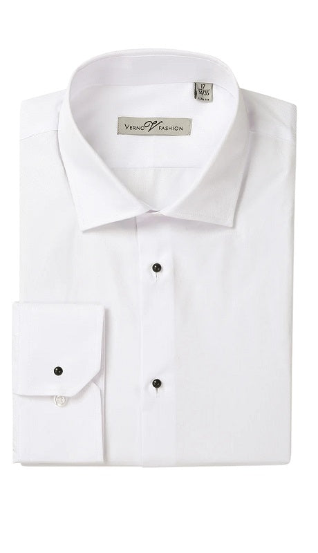 Verno Mens Shirt-TUX01-WHT