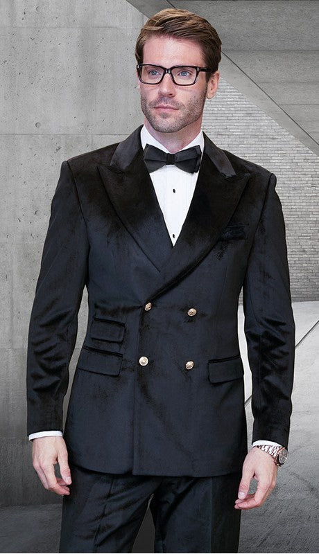 Mens  Suit DB-VELVET-BK
